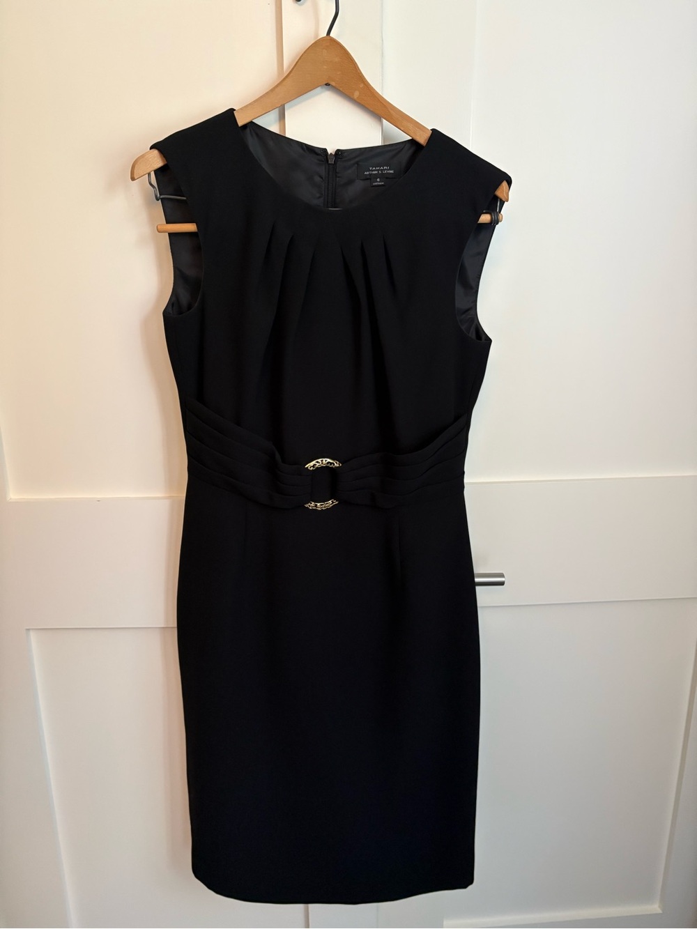 Tahari Sheath Dress with Decorative Waist
